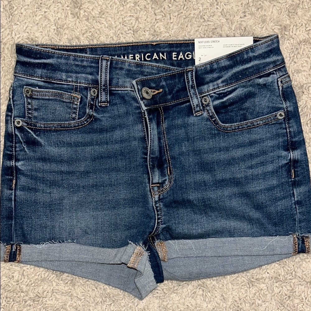 American Eagle Outfitters Dark Blue Denim Shorts